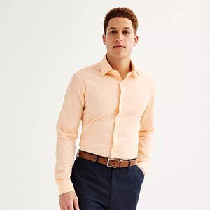 Croft & Barrow Shirt Men's 15.5 (34/35)  Easy Care Classic Fit Button Down Ligth